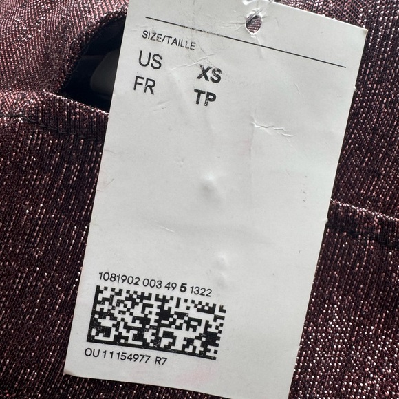 H&M Sparkly Plum Mini Dress – XS – New with Tags – Conscious Choice - Picture 3 of 4